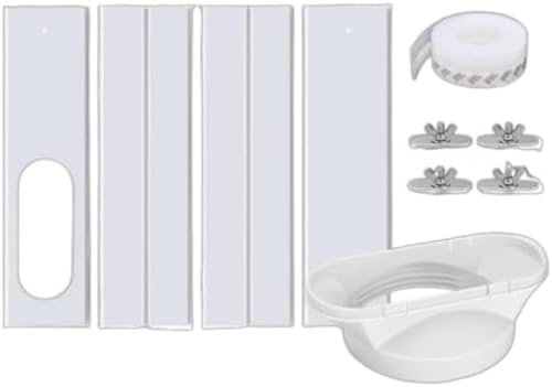 Kit de ventana de CA portátil, kit de sellado de ventana de aire acondicionado, kit de ventilación de CA ajustable para ventana corredera, kit de CA sin costuras, placas de sellado de ventana ajustabl
