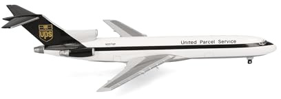 Herpa Model Airplane UPS Airlines Boeing 727-200F, miniature scale 1:500, collectible, airplane model without stand, metal