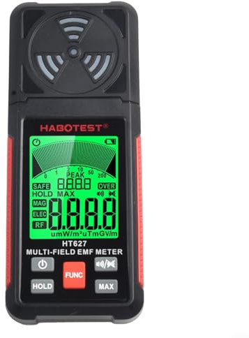 MultiField HT627 Détecteur de champs électromagnétiques, champs électriques AC et rayonnement micro-ondes