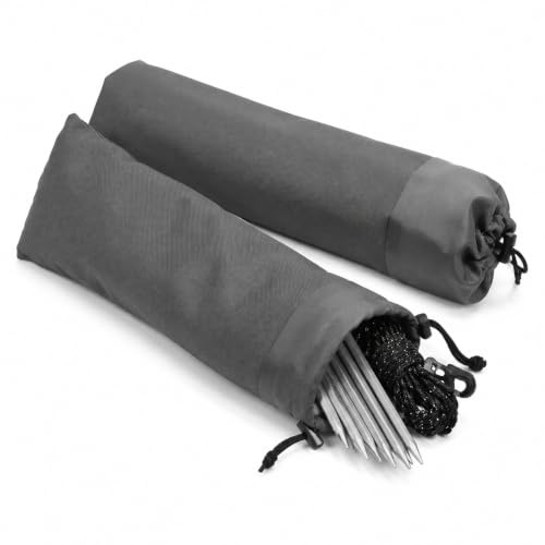 Supvox 2 Stück Zeltheringe Aufbewahrungstasche 40cm, Oxford Camping Heringe Tasche mit Zugverschluss für Heringe Hammer und Zeltzubehör Outdoor Camping Organizer