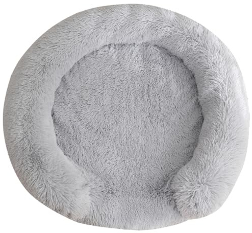 HotYou Fluffy Hundebett, Hundesofa, Hundekissen, Hundekörbchen mit Kissen Abnehmbar und waschbar rutschfeste Unterseite, Wasserdichtes Innenfutter für 4-35KG Hunde,Grau 1,110 cm（<35KG）