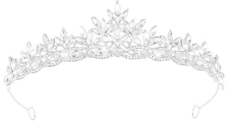 Kristallkrone Tiara Haarschmuck Damen Hochzeitsstirnband Bridal Crystal Stirnband Prinzessin Königin Headband Accessoires für Geburtstag Abschlussball Hochzeit Party Karneval Kopfschmuck