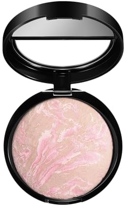 Baked Foundation for Mature Skin, Mineral Powder Foundation, Long Lasting Oil-Control Full Coverage Make Up, Balance Brighten Color Correcting, Buildable Light to Medium Illuminating Powder (01)