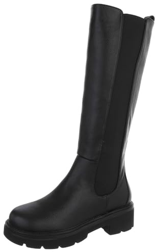 Ital Design Damenschuhe Stiefel Plateaustiefel