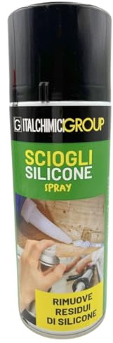 Sciogli Silicone Spray 400 ml – Rimuovi Silicone Fresco e Indurito, Dissolvente Professionale per Sigillanti, Ideale per Vetro, Metallo, Ceramica e Superfici Resistenti