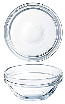 Arcoroc ARC 10027 Empilable Schale, Stapelschale, Schüssel, 17cm, 1 Liter, Glas, transparent, 1 Stück