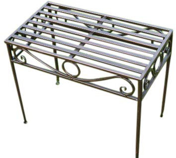 Versailles Metal Side Table or Plant Stand in Antique Bronze Finish (Small Size)- Ideal for the Home or Garden