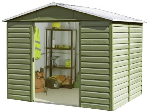 Yardmaster 10 x 6 ft Apex Roofed Shiplap Metal Shed - Green