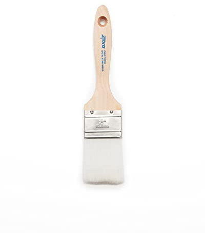 Zibra PB200LZE Wedge Paint Brush, Contractor-Grade Chisel Paint Brush for Walls, Flat Surfaces, and Trim, White, 2 in