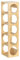woodluv Bamboo Stackable Slimline Wine Rack, Free Standing, Horizontal Holder for Wine Bottles, Space-Saving, Durable, Wine Storage Solution - Natural