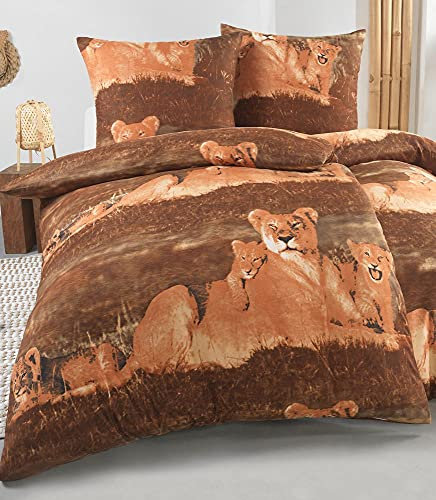 DreamHome 4 teilige Bettwäsche Mikrofaser AllSeason Bettbezug für Bettdecke, Steppdecken 135x200 und Kissen 80x80 Große Auswahl an Farben, Kissenbezug, Design - Motiv:Design 6