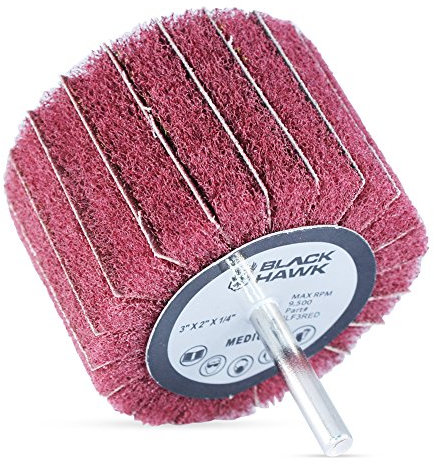 Interleaf Flap Rollen, 7,6 x 5,1 x 0,6 cm, Rot (mittel) zum Schleifen und Polieren, 5 Stück