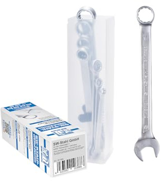 SW-Stahl 00166L Gabelringschlüsselsatz 1/4-3/4 Zoll, 8-teilig | Chrom-Vanadium Maulschlüssel-Set mit Pro Drive Profil - Ringschlüssel mit 15 Grad Abwinkelung für hohe Drehmomente