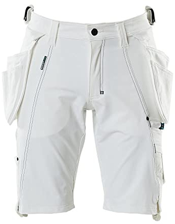 Mascot 17149-311-06 Advanced Cordura Ultimate Stretch Geringes Gewicht Shorts mit Hängetaschen, Weiß, C50 Größe