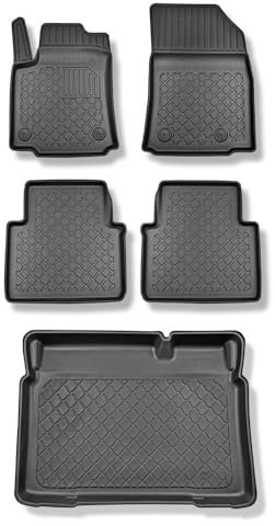 Mossa Juego de Alfombrilla para Maletero y Alfombrillas TPE Adecuado para Opel Crossland X SUV (06.2017-2021) - ver5 - G