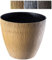 KADAX Pflanztopf, Blumentopf, Übertopf für Innen- und Außenbereiche, Pflanzvase, runder Blumenkübel, Pflanzkübel aus Kunststoff, Topf für Blumen, Pflanzen, Haus, Garten (Ø 38 cm, Hellbraun)