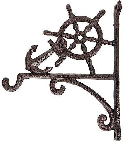 Dio Wandhalterung Steuerrad Anker Haken maritim Blumenampel Halter Wandhaken