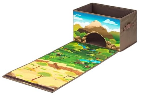 Miniland 97098 Forest & Jungle Box: Aufbewahrungsbox, ausklappbar, mit Wald und Dschungel Motiven