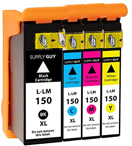 Supply Guy 4 Druckerpatronen kompatibel mit Lexmark 150xl Multipack für INTERPRET S-415 Intuition S-515 PRO-715 PRO-910 PRO-910 Series PRO-915 S-315