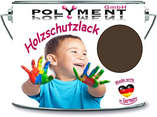 Polyment GmbH Peinture de protection pour bois résistante aux intempéries et aux intempéries RAL 8014 Marron sépia