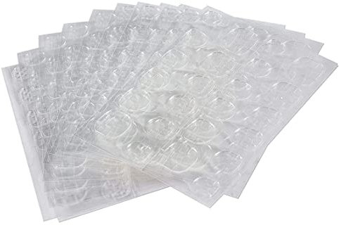 Zeayebsr 10 Feuilles / 240 pieces Autocollant de Colle à Onglet Adhésif en Gelée Respirante Imperméable Pour Faux Ongles, Onglets Autocollants à Ongles Double face