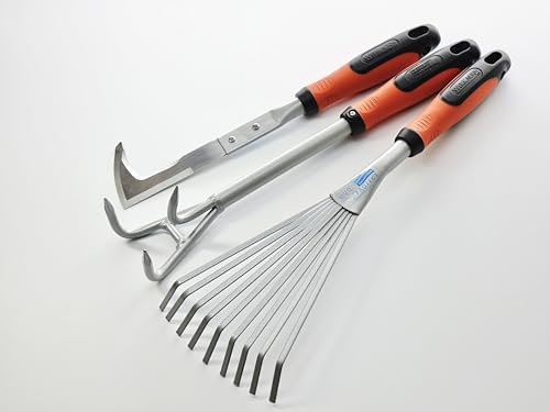 Gartengeräteset Como Trio 02, Fugenmesser, Kultivator, Fächerbesen
