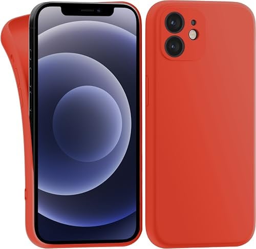 MyGadget Case for iPhone 12 - Cover Ultra Thin TPU - Soft Touch Rubber & Anti-Scratch Shell - Flexible Silicone - Matte Orange