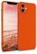 MyGadget Case for iPhone 12 - Cover Ultra Thin TPU - Soft Touch Rubber & Anti-Scratch Shell - Flexible Silicone - Matte Orange