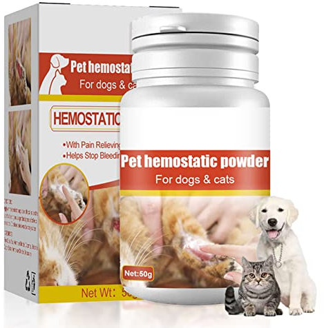 Bexdug 5 Pieces Powder for Stop Bleeding Fast Blood Stopper Powder, Nail Blood Stopper for Dogs, Wound Healing Powder for Dogs, Products for Blood-Surgestion, Coagulation Powder for Dogs