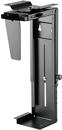 SOTECH PC-Halter I mit 360-Grad-Drehung (Höhenverstellung 285–516 mm, Breitenverstellung 88–203 mm, Tragfähigkeit bis 10 kg, schwarz) Unterbau/Wandmontage Tisch-Halterung