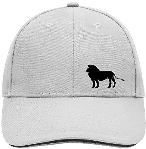 Huuraa Baseball Cap Löwe Silhouette Geschenk Dark Grey/White Löwe Geschenkidee