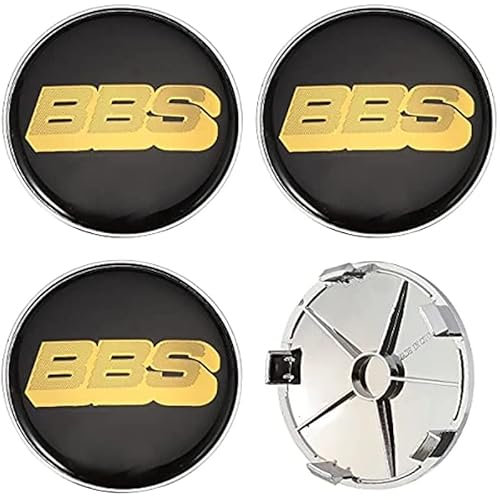 4 pièces Voiture Cache Moyeux pour BBS 68MM, Centre de Jante Capuchons Décoration Accessoires