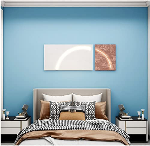 CULTS Bleu Ciel Papier peint intissé 9,5 x 0,53 m Couleur Pure Papier peint 3D Couleur Unie Papier peint Minimaliste non tissé pour la maison Chambre Salon Papier peint Décoration murale