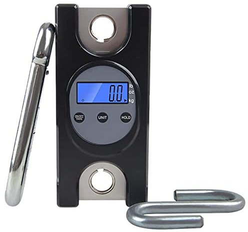 OUSIKA 60/100/200/300 kg Mini bilancia elettronica digitale portatile con display LCD Bilance sospese for la caccia al mercato agricolo domestico Bilancia (Color : Schwarz, Size : 200kg/100g)