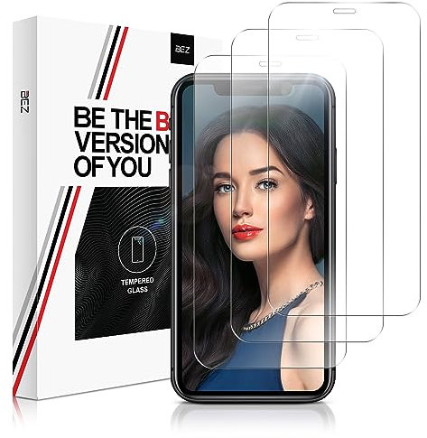BEZ Schutzfolie für iPhone 11 für Panzerglas, [3 Stück] Schutzfolie Kompatibel mit iPhone 11 Displayschutzfolie, Premium gehärtetes Glas, Härte der Stufe 9H und einfache Montage.