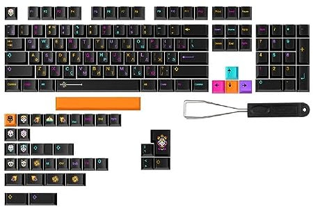 Navna CherryHeight DyeSubbed Keycap Set für 61/64/87/980/104/108 Mechanical Keyboard, English/Japanese/Korean/Russian, CherryMX Switches, Multi-Size Compatibility, Dye-Sublimated Design