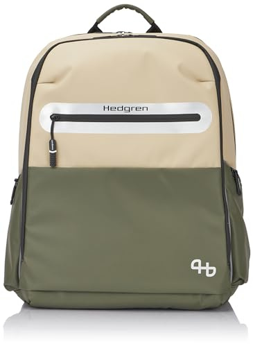 HEDGREN 2 COMP BACKPACK BEIGE/OLIVE Talla Única Unisex Adultos