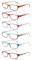 COJWIS 6 pack Lesebrille Blaulichtfilter Brille für Damen Federscharnier Lesehilfe Blendfreie UV Brille Leserbrille (Mehrfarbig, 0.75, x)