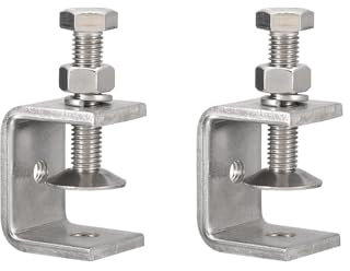 Awclub 2 Pack 304 Stainless Steel C Clamps with 30mm/1.18 Stable Wide Jaw Opening Tiger Clamp for Woodworking Welding Construction Household Mount