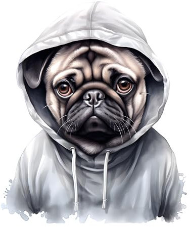 GRAZDesign Wandtattoo Hund Mops Pug Cooles Motiv für Wohnzimmer, Schlafzimmer, Jugendzimmer, Wandsticker als Wanddeko, Wandaufkleber - 60x50cm