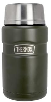 THERMOS King Stainless Steel Insulated Food Holder, Army Green, 0.71 L