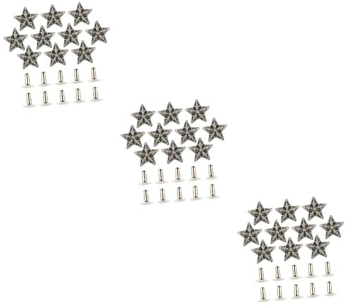 SHINEOFI 30 Stk Dekorative Accessoires Nagelnieten Stern Taschenanhänger Sternnieten Aus Leder Ziernieten Für Vintage-kleidung Punk-spikes Metall Zinklegierung Gurt