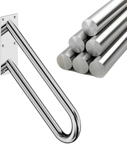 XCRFKGW Handlauf Treppe 1-5 Stufen U-Förmiges Treppengeländer aus Edelstahl sicherheit rutschfester Wandmontierte Badezimmer Griffe für AußEn, Veranden, Garagen Treppenhaus Handläufe (70CM/27.5IN)