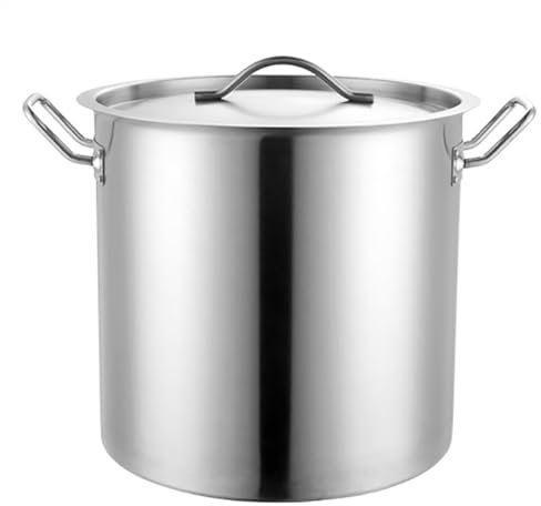 Stainless Steel Stock Pot, Thick Stock Pot with Fitted Cover, Tri-Ply Composite Bottom,for Catering Snack Restaurants (12-98L)(Size:98L)