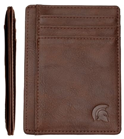 POWR Mens Wallet, Slim Wallet RFID Blocking Minimalist Credit Card Holder, Holds up to 7 Cards and Bank Notes, Ideal for Travel