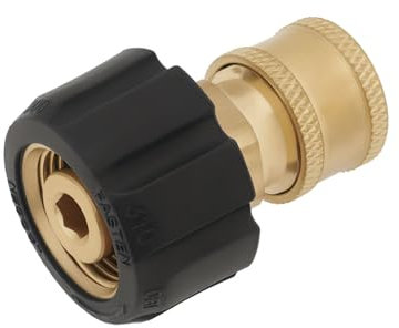 Create idea 1x Pressure Washer Adapter Replacement Part Brass M22 Male to 1/4 Pressure Quick Plug 5000 PSI Suitable for Quick Release Hose Pipe Connecting Parts (14mm Inner Dia)