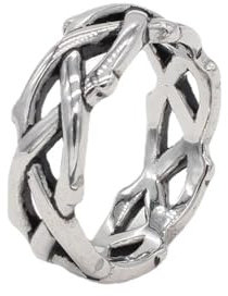 Ring Ringe Damen Bijouterie Herren Einfache Dornenkrone Retro Party Geometrische Gothic Ehering Für Männer Und Frauen 10 Gauge Stahl