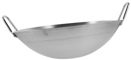 Alipis Sartén De Cocina Wok Para El Hogar Acero Inoxidable Fondo Redondo Fácil De Limpiar