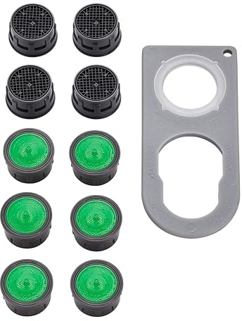 10 x M22/M24 PERLATOR® Wassersparendes Innenteil inkl. Schlüssel | ~ 5.7 l/min Original Strahlregler Wasserhahn Ersatzteil für Armaturen
