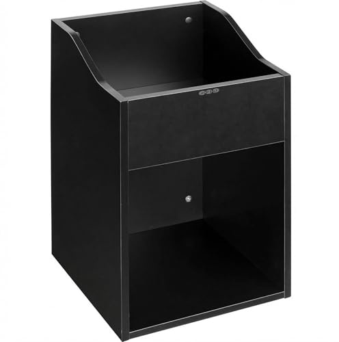 Zomo VS-Box 100/2 Vinyl Aufbewahrungsbox - 360 x 335 x 560 mm - Schwarz - MDF Holz - Regal für Schallplatten 200 bis 240 LPs
